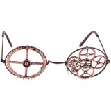 Bronzen ronde Steampunk bril