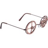 Bronzen ronde Steampunk bril