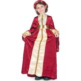Rood met geel middeleeuwse kostuum voor meisjes