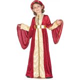 Rood met geel middeleeuwse kostuum voor meisjes