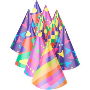10 gekleurde feesthoedjes