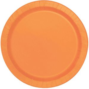 Set oranje ronden borden