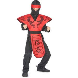 Rode draken strijder ninja kostuum voor jongens