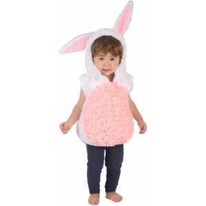 Wit en roze konijn kostuum voor kinderen