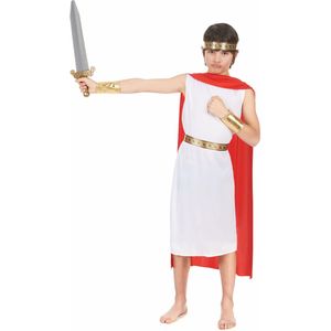 Wit en rood Romeins kostuum voor jongens