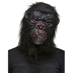 Zwart gorilla masker voor volwassenen