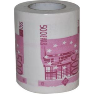 WC papier 500 euro biljetten