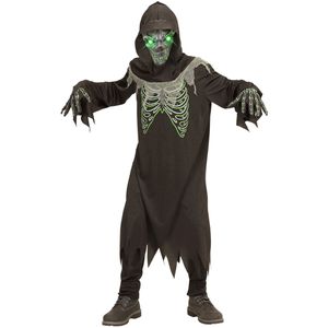 Zwart en groen reaper kostuum voor kinderen