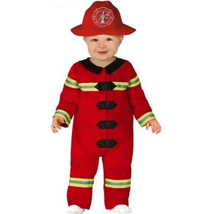 Kleine brandweerman kostuum voor baby's