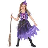 Glittersterren heksen kostuum voor meisjes