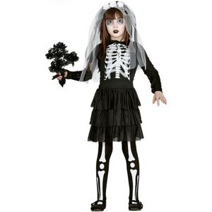 Duistere skelet bruid outfit voor meisjes