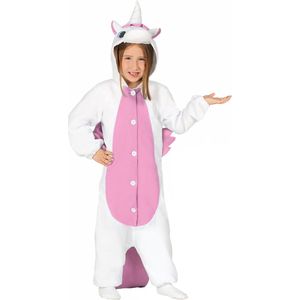Wit en roze eenhoorn kostuum voor kinderen