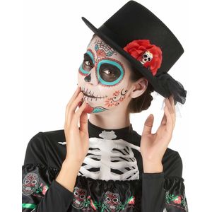 Hoge hoed Dia de los Muertos voor volwassenen