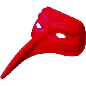 Masker met lange rode neus voor volwassenen