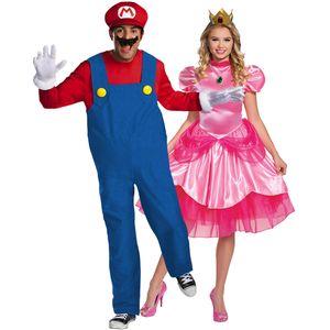 Mario en prinses Peach paar kostuum