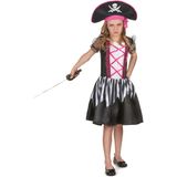 Piraten kostuum met roze kleuren voor meisjes