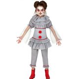 Grijs killer clown pak voor meisjes