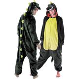 Groen pluche dinosaurus kostuum voor volwassenen