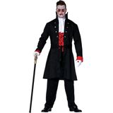 Zwart vampier graaf kostuum voor mannen