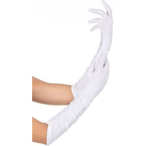 Elegante lange witte handschoenen voor volwassenen