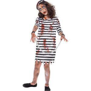 Bloederig zombie gevangene kostuum voor meisjes