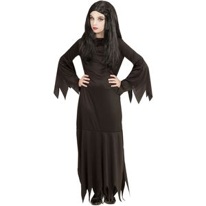 Zwarte gothic dame outfit voor kinderen