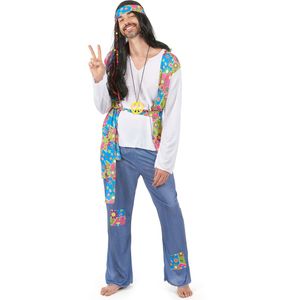 Hippie Flower Power outfit voor heren