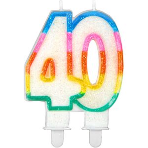 Nummer 40 verjaardagskaars