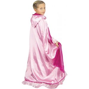 Luxe omkeerbare roze prinses cape voor kinderen