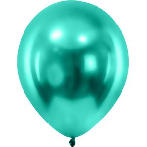 12 gemetalliseerde donkergroene ballonnen