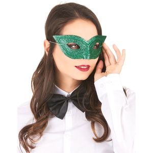 Groen Venetiaans masker met pailletten voor volwassenen