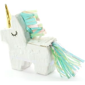 Witte mini eenhoorn pinata