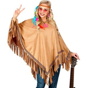 Luxe indianenponcho voor volwassenen