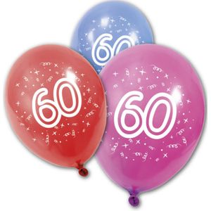 8 verjaardagsballonnen 60 jaar