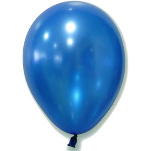 100 metallic blauwe ballonnen