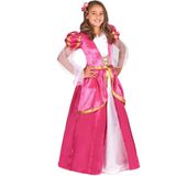 Roze middeleeuwse prinsessen jurk voor meiden