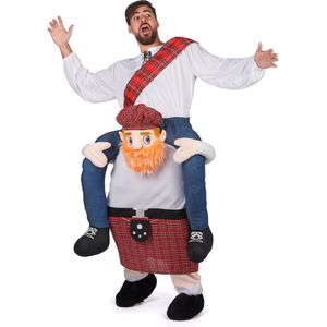 Man op de rug van een Schot kostuum voor volwassenen