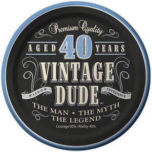 Set van verjaardag bordjes Vintage Dude