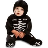 Klein zwart skelet kostuum voor baby's