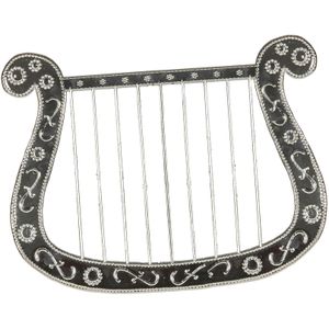 Kleine zilverkleurige harp