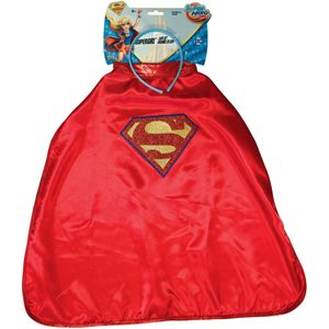 Supergirl Super Hero Girls cape en haarband voor kinderen