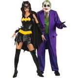 Batgirl en Joker koppel kostuum