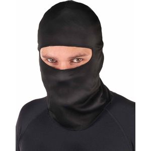 Zwarte ninja bivakmuts voor volwassenen