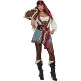 Luxe gilet piraat kostuum voor vrouwen