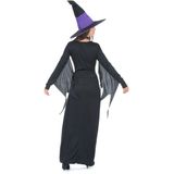 Zwart met paars heks kostuum voor vrouwen