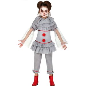 Grijs killer clown pak voor meisjes