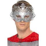 Metal kleurige venetiaanse masker voor volwassen