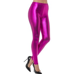 Metallic roze legging voor volwassenen