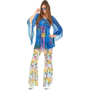 Flower Power hippie kostuum voor dames