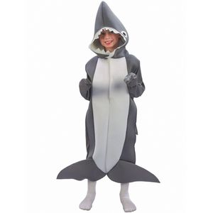 Grijze met witte haaien outfit voor kinderen